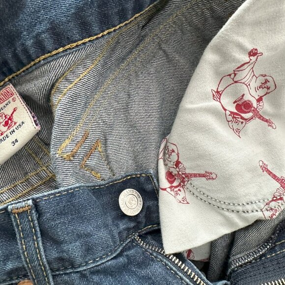 TRUE RELEGION STRAIGHT MENS JEANS - LIKE NEW - Picture 5 of 11